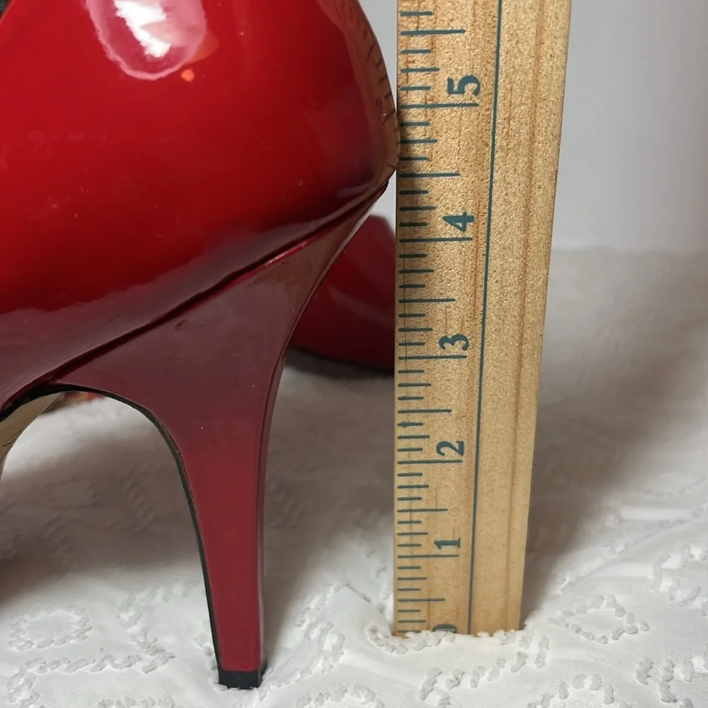 Jessica Simpson Red Heels Women Size 10 Shoes - Picture 3 of 9